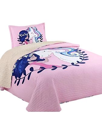 Imagen 2 del producto CUBRECAMA QUILT SHERPA INVIERNO PLAZA Y MEDIA C09