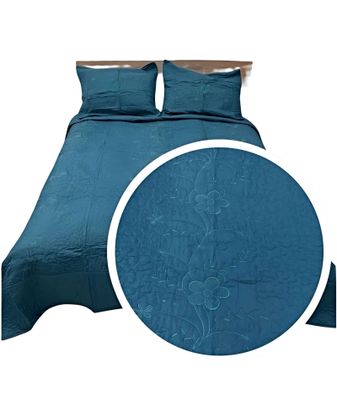 Imagen 2 del producto CUBRECAMA COLCHA QUILT DE VERANO PLAZA Y MEDIA BORDADO A9