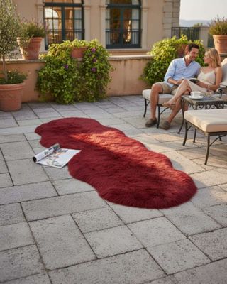 Imagen 2 del producto Juego de 2 Alfombra de pelo de Oveja sintetico ultra suave m5