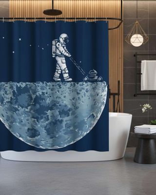 Imagen 2 del producto Cortina de Baño Tela Género + Forro Impermeable c31