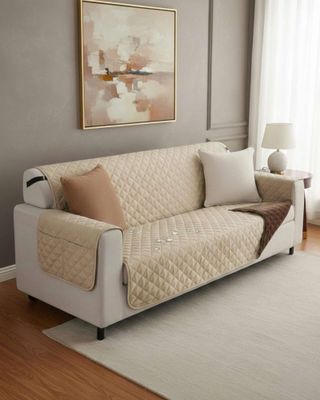 Imagen 2 del producto Cubre sillon reversibles con bolsas 3 Cuerpos negro