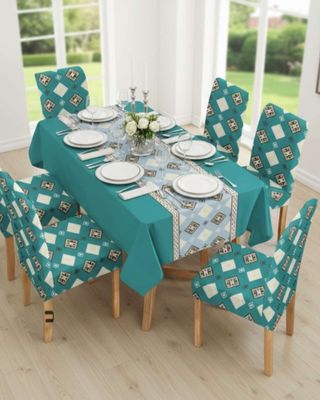 Imagen 1 del producto Juego De Mantel Antimanchas 140x220 + 6 Fundas De Silla 21