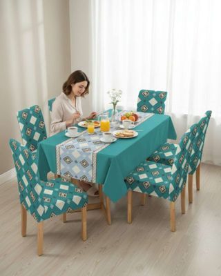 Imagen 2 del producto Juego De Mantel Antimanchas 140x220 + 6 Fundas De Silla 21