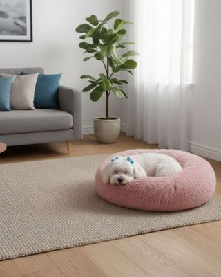 Imagen 2 del producto Cama Acolchada de Alta Densidad para tus mascotas 70 cm rosa