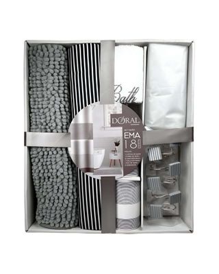 Imagen 2 del producto Juego Set de Baño 18 Piezas Cortina, Alfombra, Toalla y Jaboneras Doral A12