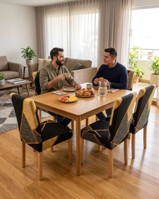 Imagen 2 del producto JUEGOS DE 6 FUNDAS PARA SILLAS  CON DISEÑO ELASTICO M12