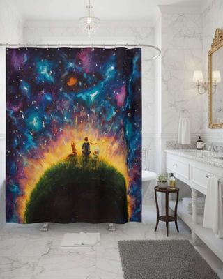 Imagen 2 del producto Cortina de Baño Tela Género + Forro Impermeable c40