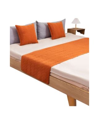 Imagen 2 del producto Set de Pieceras Plush + Fundas de Cojin 45×45 naranja