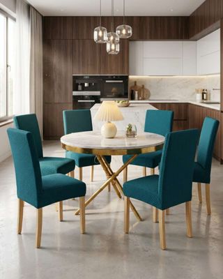 Imagen 1 del producto PACK DE 6 FUNDAS DE SILLAS DISEÑO TEXTURIZADO DE HOJAS M9