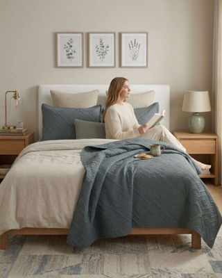 Imagen 1 del producto Quilt de Verano Transpirable, Ligero y Elegante king color gris