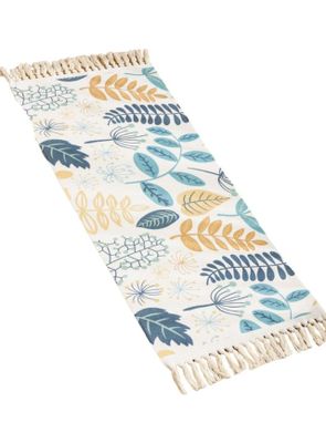 JUEGO DE 2 BAJADA DE CAMA ALFOMBRA DE LINO 60X130cm TH01