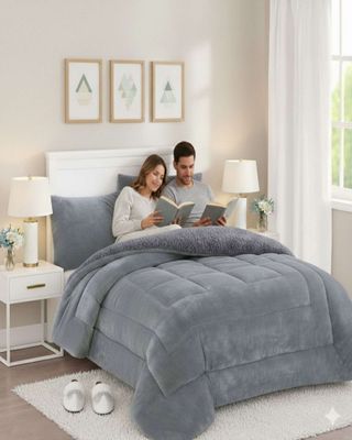 Imagen 2 del producto Plumón Cubrecama Chiporro 1.5 plaza Extra Cálido Invierno gris