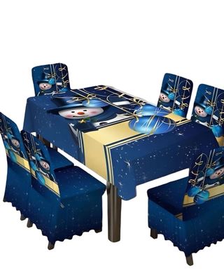 Imagen 2 del producto SET de Mantel mas 6 Fundas de Sillas Navidad  05