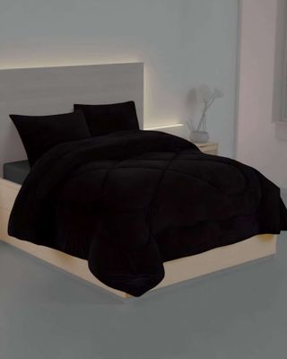 Imagen 2 del producto COBERTOR ELEGANTE DE INVIERNO UNICOLOR PLUSH CON CHIPORRO PLAZA Y MEDIA S57