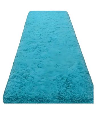 Imagen 1 del producto Pasillera alfombra peluda liviana 70x150 ultra suave CELESTE