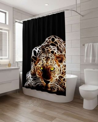 Imagen 2 del producto Cortina de Baño Tela Género + Forro Impermeable c13