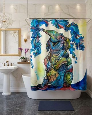 Imagen 2 del producto Cortina de Baño Tela Género + Forro Impermeable