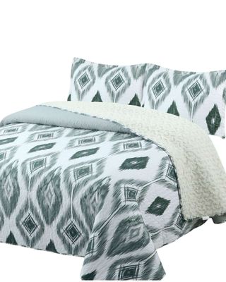 Imagen 2 del producto Cubrecama Quilt con sherpa 2 plaza blanco 230 cm x 250 cm J14