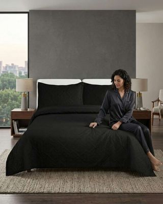 Imagen 2 del producto Quilt de Verano Transpirable, Ligero y Elegante 2 plaza negro