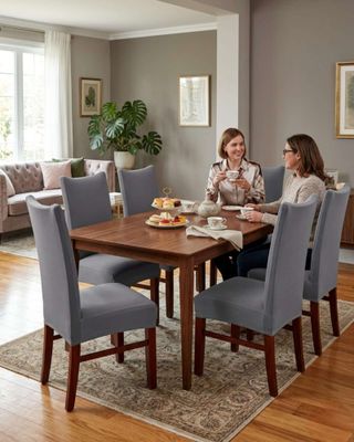 Imagen 2 del producto JUEGOS DE 6 FUNDAS PARA SILLAS  CON DISEÑO ELASTICO M21