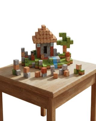 Imagen 2 del producto Juguete Cubo Magnetico 312 piezas diseño Mine-cratf