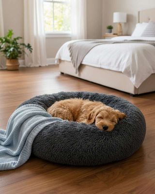 Imagen 2 del producto Cama Acolchada de Alta Densidad para tus mascotas 70 cm negro