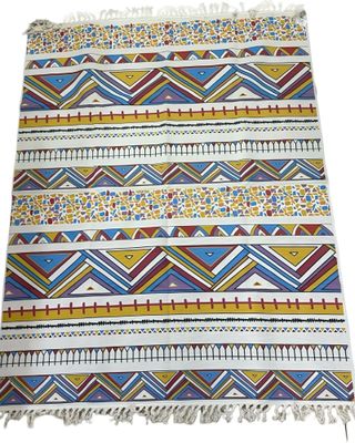 ALFOMBRA DE LINO 160 X 200 ELEGANTES CON FLECOS A05