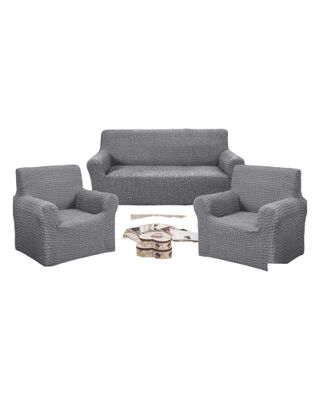 Imagen 1 del producto SET DE FUNDAS CUBRE SILLON 3+1+1 - MODELO CUADRILLE GRIS