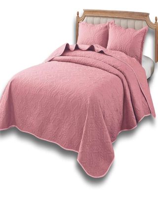 Imagen 2 del producto CUBRECAMA ELEGANTE  QUILT VERANO PLAZA Y MEDIA ROSA
