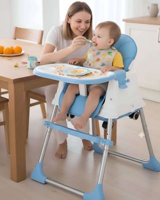 Imagen 2 del producto Silla de Comer para Bebé Multifuncional 3 en 1 Azul A1