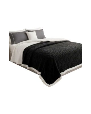 Imagen 2 del producto Frazada Manta Polar Sherpa Térmica 2 plaza negro