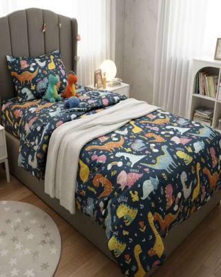 Imagen 1 del producto Juego de Sábanas niña niño infantil plaza y media Dinosaurio