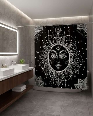 Imagen 2 del producto Cortina de Baño Tela Género + Forro Impermeable c28