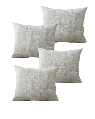 Imagen 2 del producto JUEGO DE 4 FUNDAS DE COJIN CUADROS CELESTE