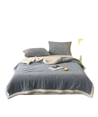 FRAZADA MANTA CON CHIPORRO 2 PLAZA AZUL