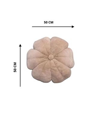 Imagen 2 del producto COJIN ELEGANTE FLOR BEIGE 50 CM