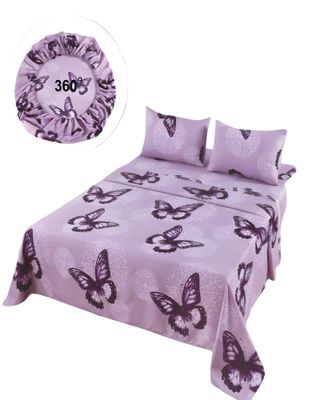 Imagen 1 del producto SET DE SABANAS DISEÑO ESTAMPADO 2 PLAZAS LILA