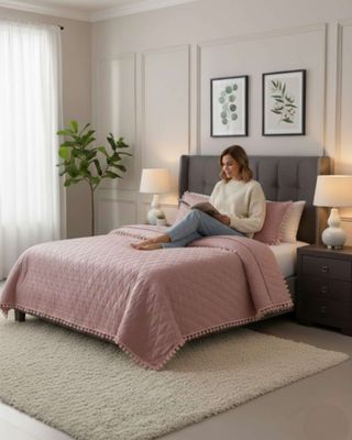 Imagen 2 del producto Cobertores de Verano-Primavera con Diseño de Pompon (king-super king) motrado