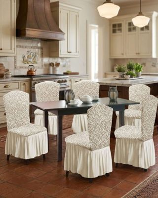 Imagen 1 del producto JUEGO DE 6 FUNDAS DE SILLA TEJIDO 3D