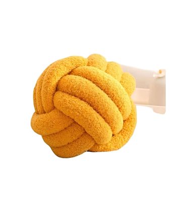 COJIN ELEGANTE NUDO MOSTAZA 22 CM