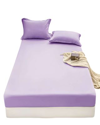 JUEGO DE SABANA KING 200 HILOS LILA