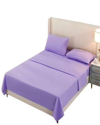 Imagen 2 del producto JUEGO DE SABANA KING 200 HILOS LILA