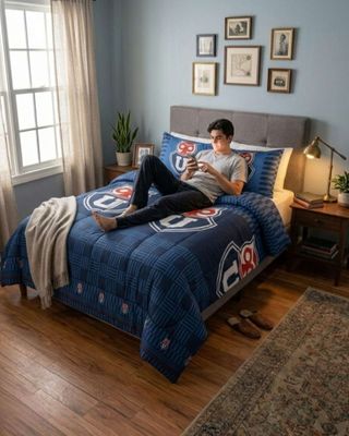 Imagen 2 del producto Set Dormitorio U. de Chile Plumón + Juego de Sábanas 2 Plazas