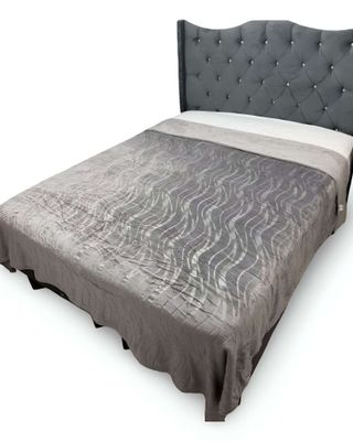 Imagen 2 del producto Mantas Frazada de Plush con Chiporro 2 plazas gris claro