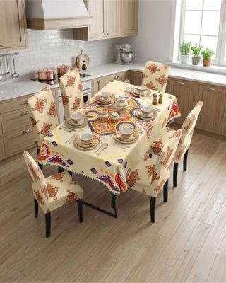 Imagen 1 del producto Juego De Mantel Antimanchas 140x220 + 6 Fundas De Silla 07