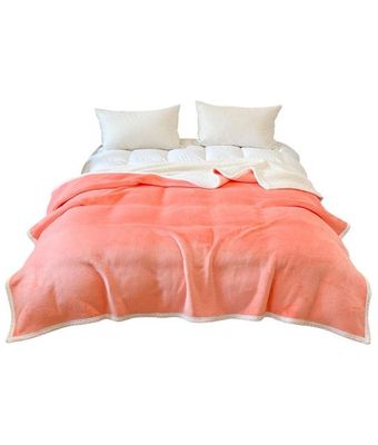 FRAZADA OTOÑO INVIERNO CON CHIPORRO 1.5 PLAZA COLOR CORAL