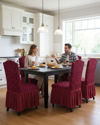 Imagen 1 del producto JUEGO DE 6 FUNDAS DE SILLA TEJIDO 3D M5