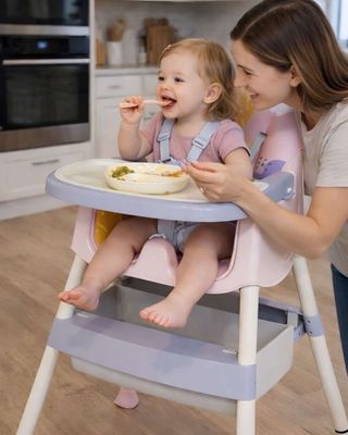 Imagen 2 del producto Silla de Comer Multifuncional para Bebé 2 en 1 Rosa