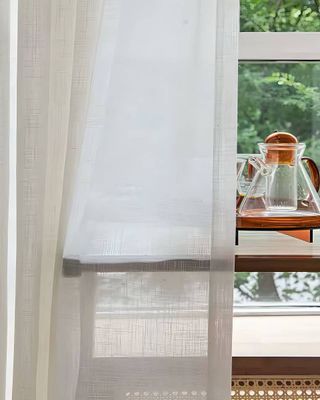 Imagen 2 del producto Pack de Visillo transparente con textura 140x230cm v01