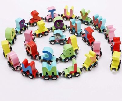 Imagen 2 del producto Tren Magnético de Madera con Letras del Abecedario A-Z